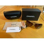 CHANEL SUNGLASSES WITH BOX ETC - SPELLS CHANEL ON ARMS OF GLASSES