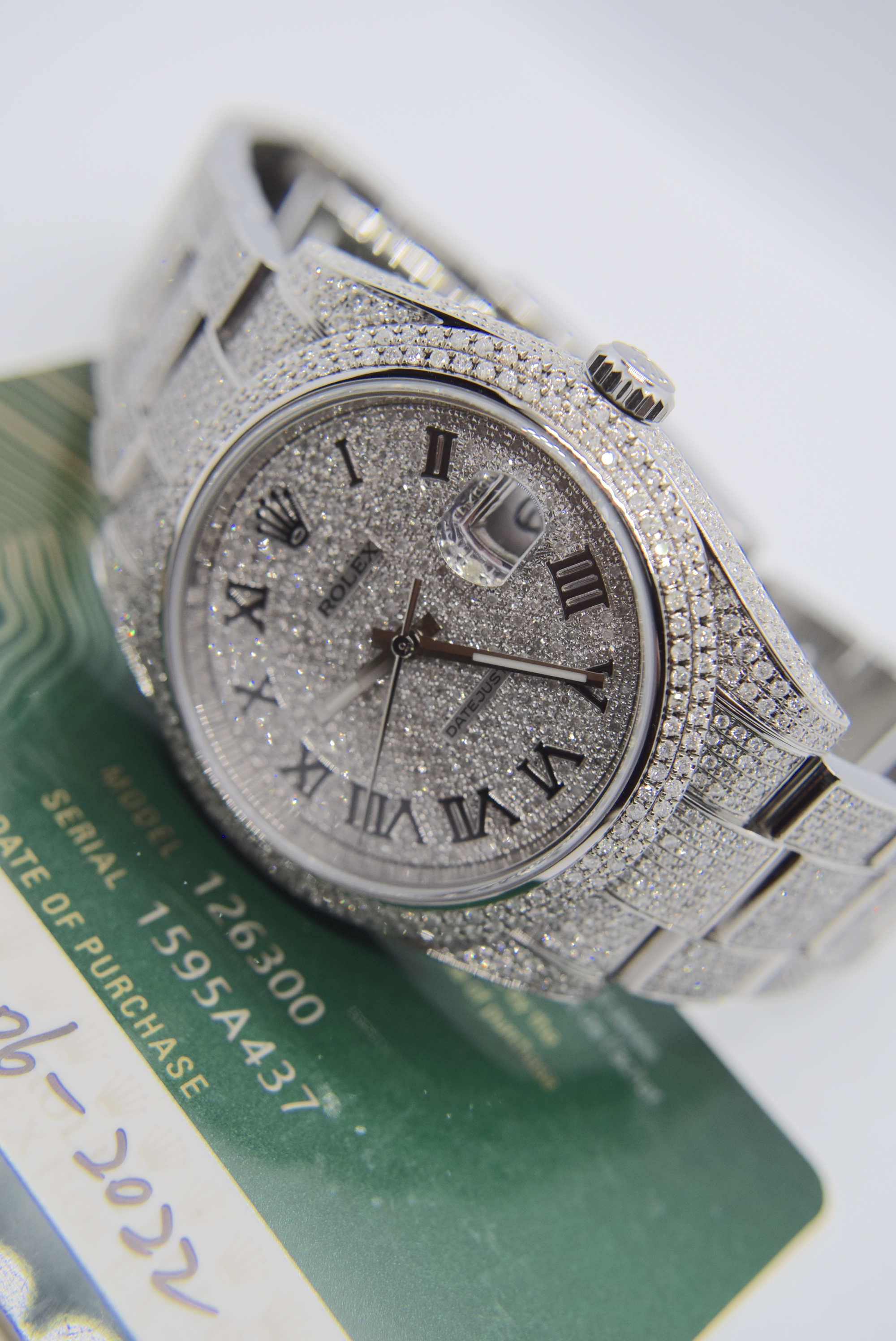 2022 ROLEX DATEJUST 41 REF. 126300 (FULLY DIAMOND-SET) WITH CERTIFICATE CARD - STAINLESS STEEL 41MM - Image 3 of 8