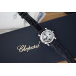 CHOPARD SAPPHIRE & DIAMOND HAPPY SPORT WATCH - FULL SET BOX AND CERTIFICATES ETC