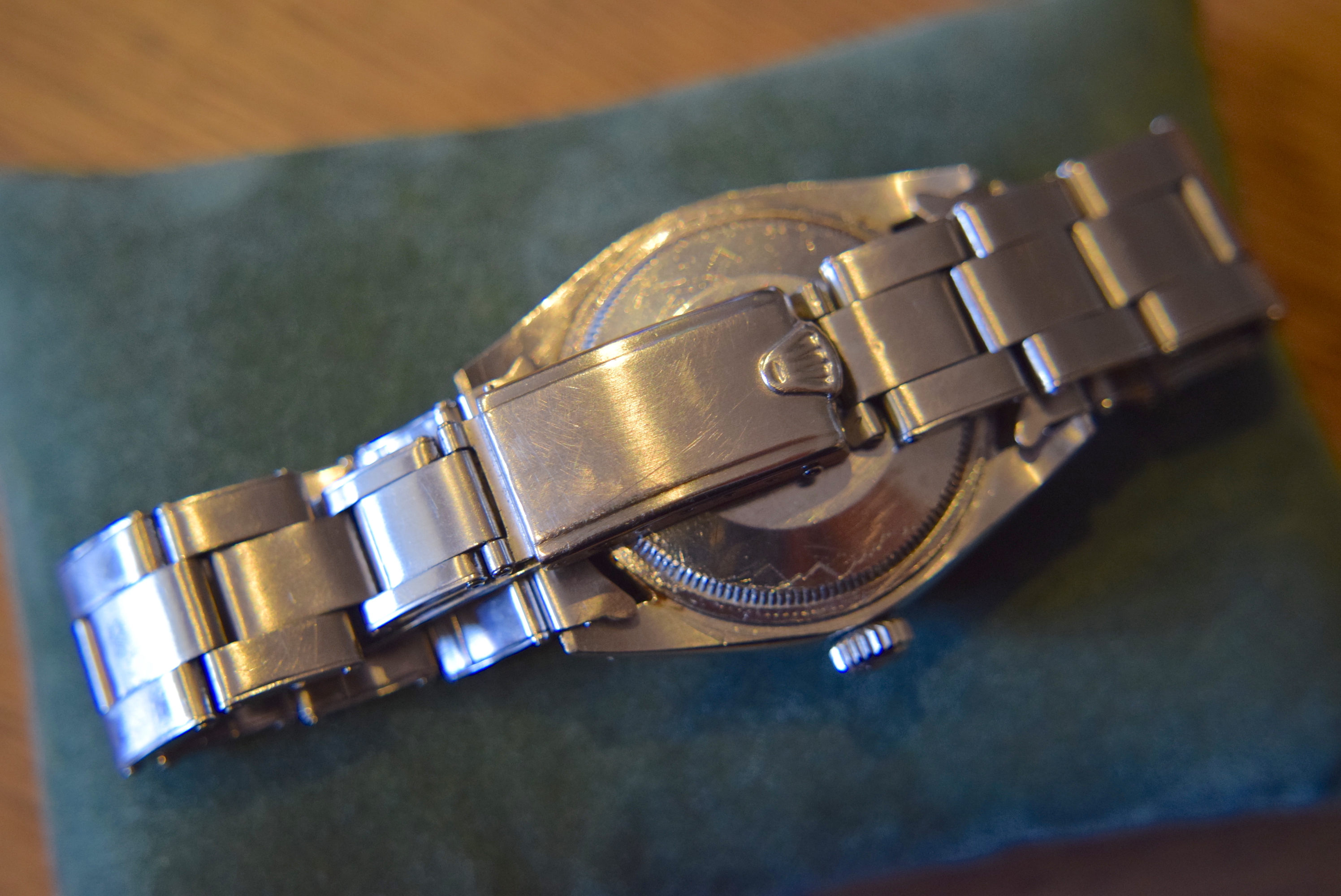 ROLEX WATCH - STAINLESS STEEL OYSTER PERPETUAL DATE "COMEX" MARKED DIAL - CLASP NUMBERED 7-71 - Image 3 of 5