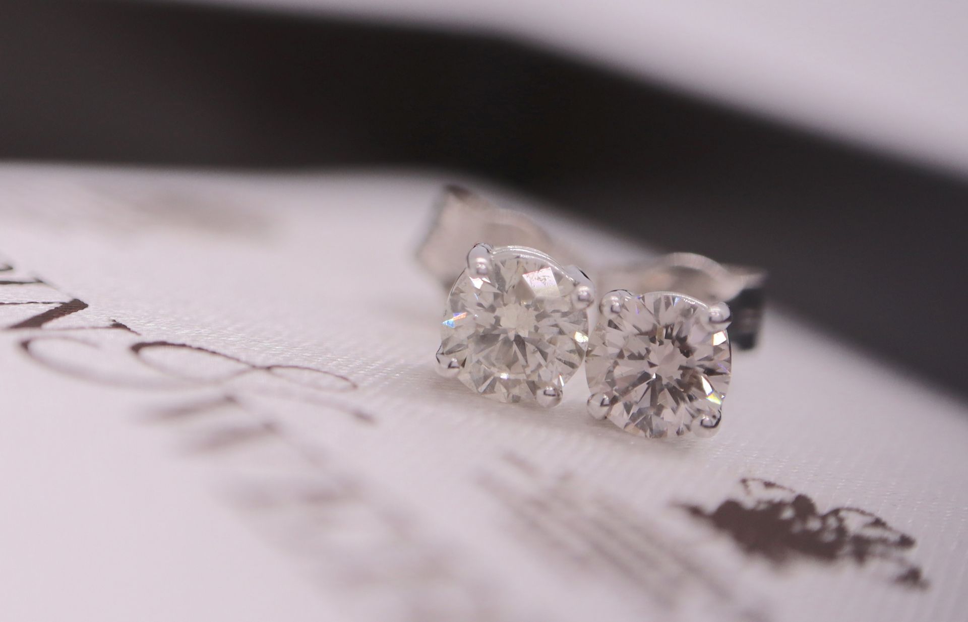 0.63CT VS CLARITY DIAMOND EAR STUDS IN WHITE GOLD (CARAT WEIGHT ESTIMATED TOTAL WEIGHT)