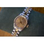 ROLEX OYSTER PERPETUAL DATE 26MM LADIES WATCH IN STEEL & GOLD