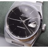 STEEL ROLEX DATEJUST OYSTERQUARTZ REF. 17000 (BLACK DIAL) - 36MM