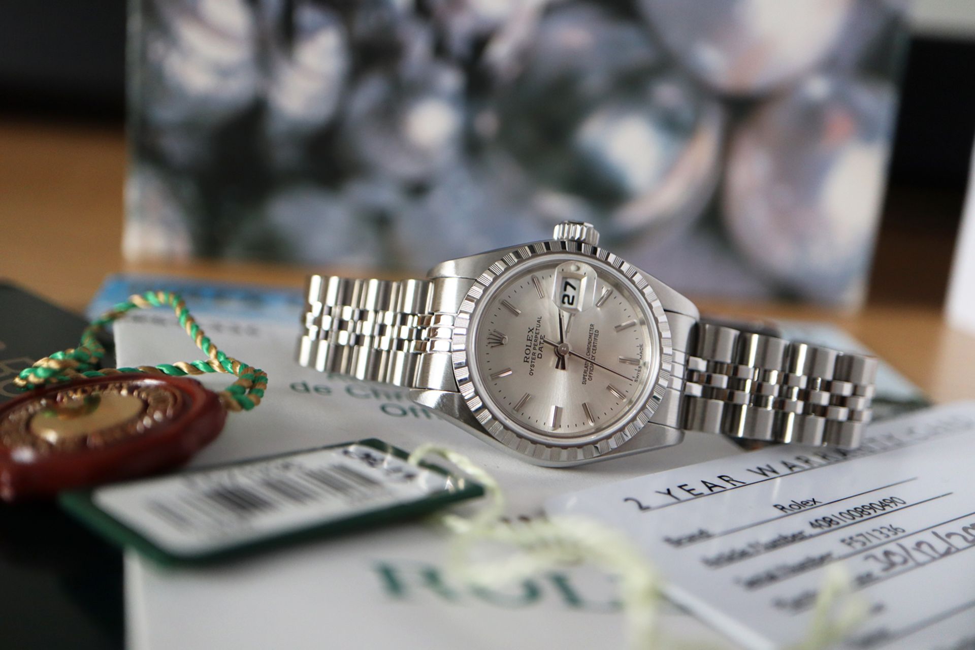 ROLEX OYSTER DATE / DATEJUST MODEL 79240 - FULL SET BOX AND CERTIFICATES ETC - Image 8 of 12