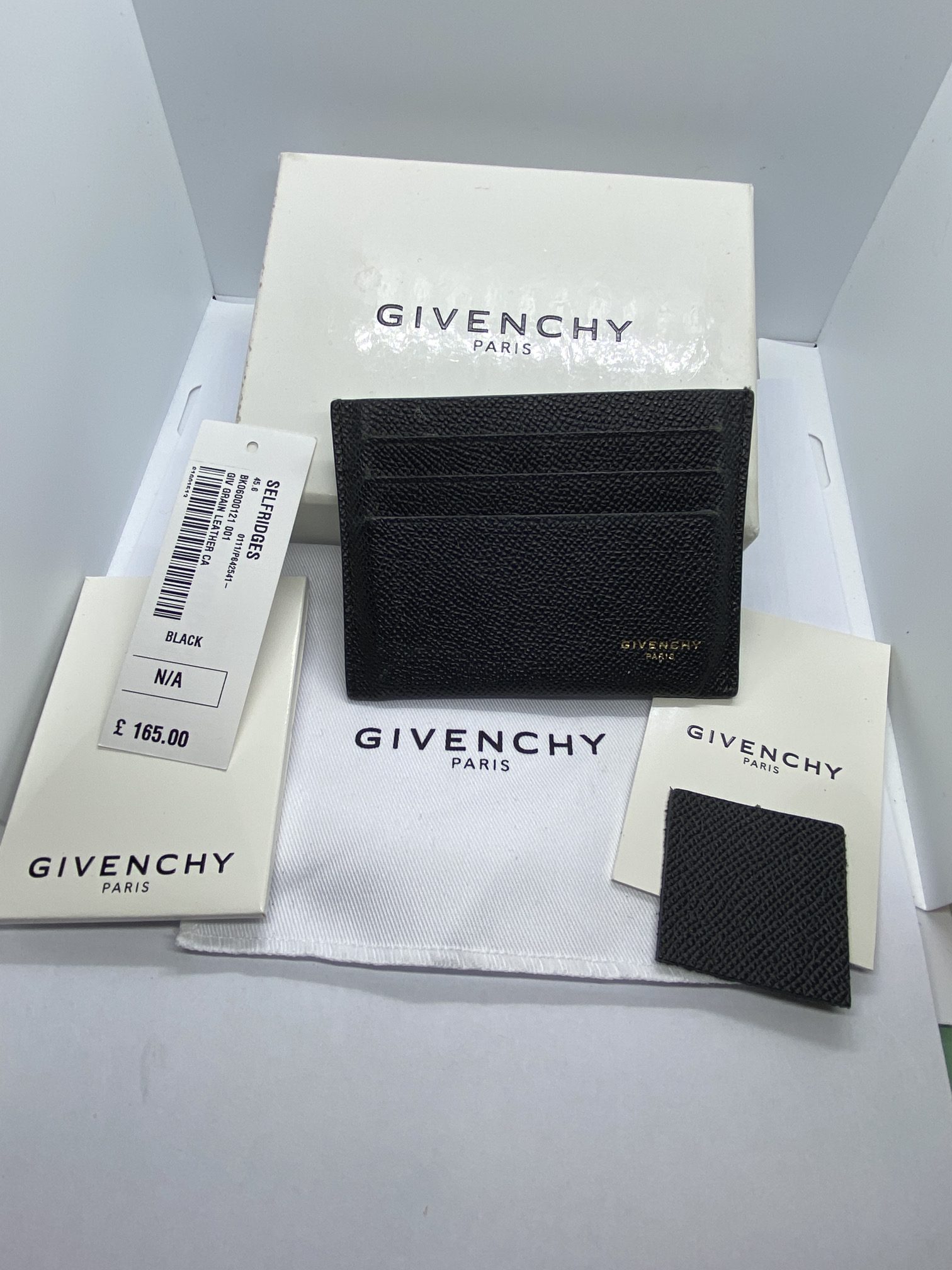 GIVENCHY LEATHER CREDIT CARD HOLDER WITH BOX ETC