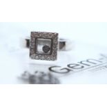 18K CHOPARD FLOATING DIAMOND RING (SIZE M 1/2)