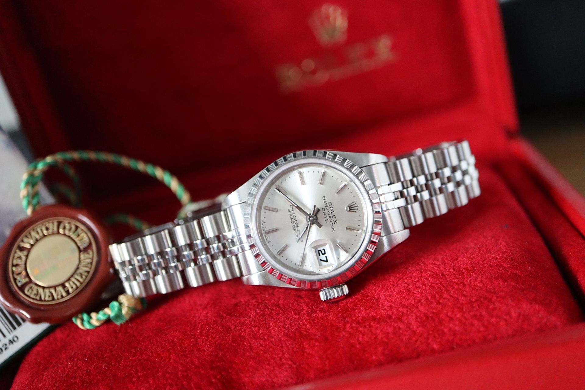 ROLEX OYSTER DATE / DATEJUST MODEL 79240 - FULL SET BOX AND CERTIFICATES ETC - Image 10 of 12