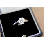 1.05CT VVS DIAMOND RING IN PLATINUM (SIZE R)