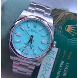 ROLEX OYSTER PERPETUAL MODEL REF.124300 - 41MM STAINLESS STEEL (2022 WITH ROLEX CARD) BLUE DIAL