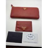 PRADA PURSE WITH MATCHING CARD HOLDER