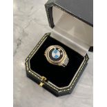 14K GOLD RING - MARKED BMW WITH INSIGNIA