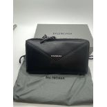 BALENCIAGA BLACK LEATHER PURSE