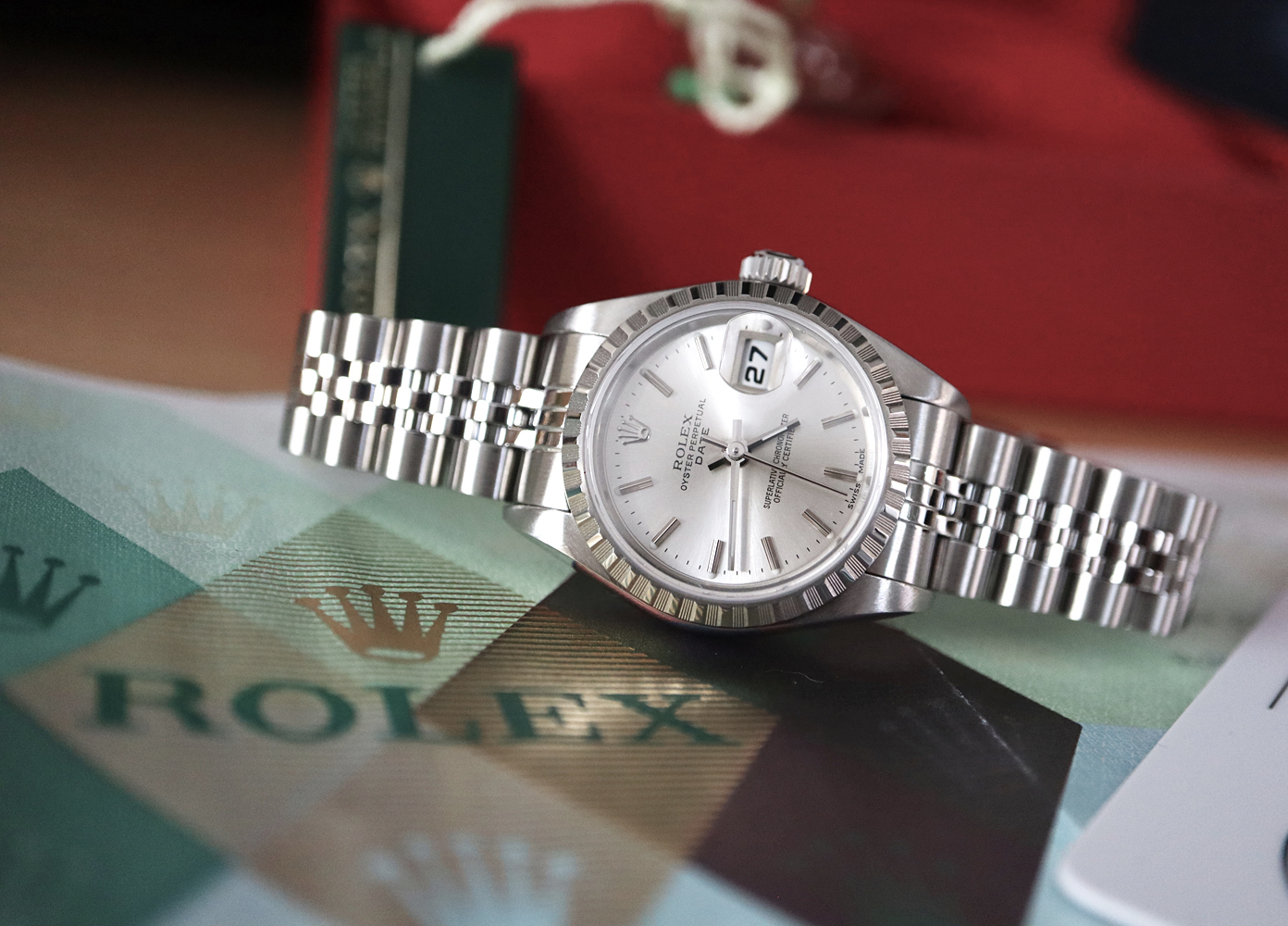 ROLEX OYSTER DATE / DATEJUST MODEL 79240 - FULL SET BOX AND CERTIFICATES ETC