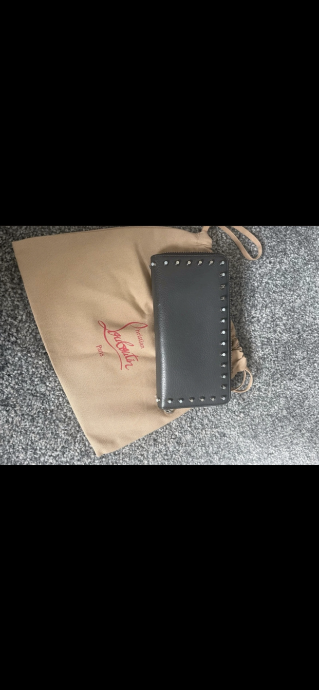 CHRISTIAN LOUBOUTIN BLACK LEATHER PURSE WITH DUSTBAG ETC - Image 7 of 8
