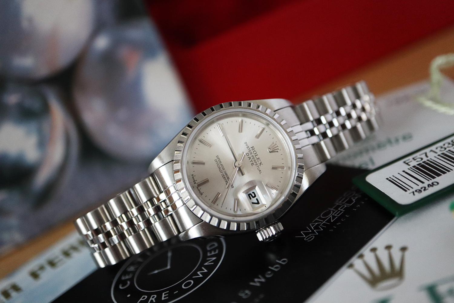 ROLEX OYSTER DATE / DATEJUST MODEL 79240 - FULL SET BOX AND CERTIFICATES ETC - Image 2 of 13