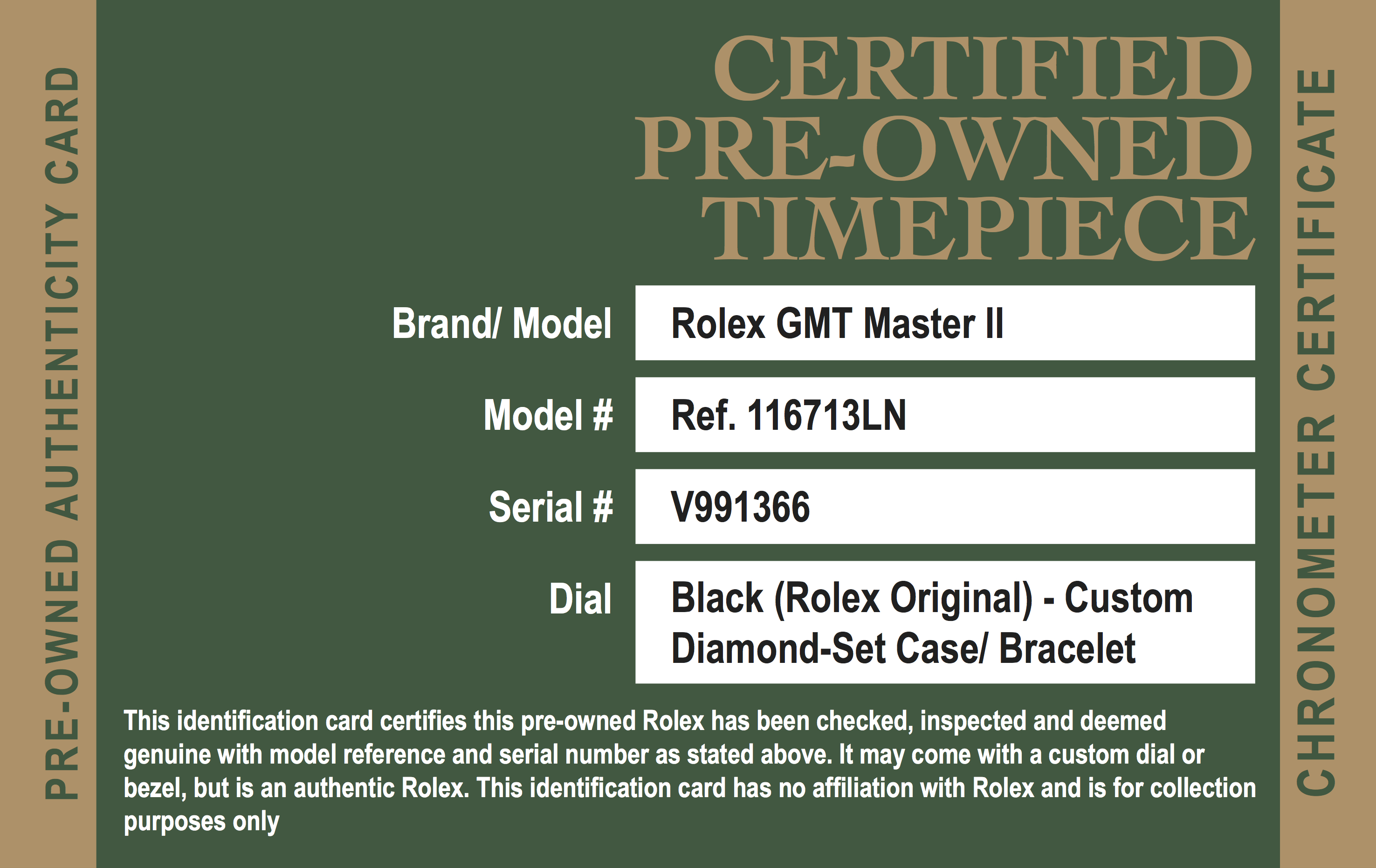 DIAMOND-SET ROLEX GMT MASTER II REF. 116713LN - STEEL & 18K YELLOW GOLD (BOX & ACCESSORIES ETC) - Image 26 of 28