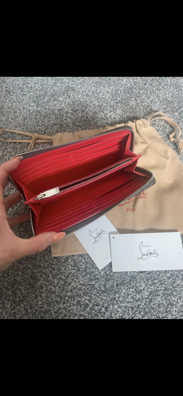 CHRISTIAN LOUBOUTIN BLACK LEATHER PURSE WITH DUSTBAG ETC - Image 2 of 8
