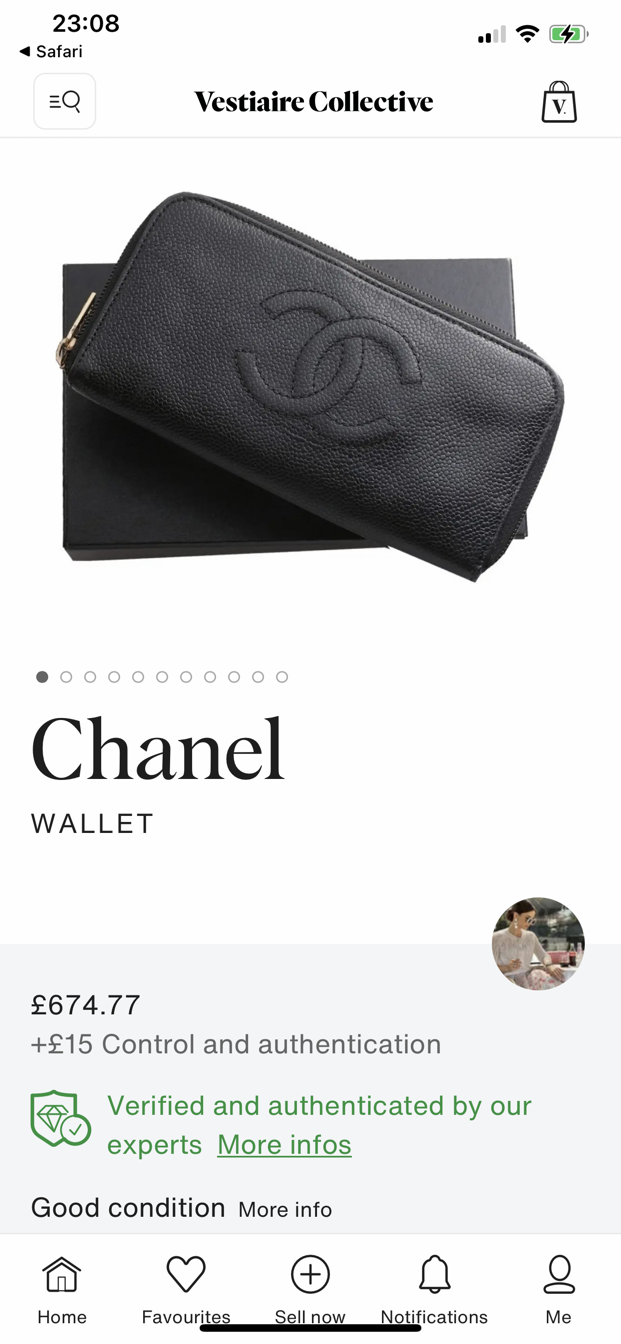 CHANEL WALLET PURSE WITH ORIGINAL BOX - Image 3 of 8