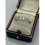 9ct WHITE GOLD DIAMOND ETERNITY RING SEVEN STONE 1.00ct TCW RING SIZE T 1/2