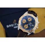 BREITLING CHRONOGRAPH COCKPIT (REF.C13358) - 18K GOLD & STEEL - ROMAN NUMERAL DIAL