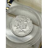 SILVER COLOURED 5 YUAN COIN .9995 1/20 OZ PT DATED 1996