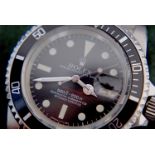 ROLEX SUBMARINER REF. 1680 STEEL WRISTWATCH (SERIAL: 3******) "RED SUBMARINER DIAL" / 1570 MOVEMENT