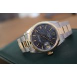 ROLEX MENS OYSTER PERPETUAL DATE (REF.1500) - 18K GOLD & STEEL 'BLUE JEANS' DIAL