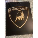 40cm x 30cm METAL LAMBORGHINI DISPLAY SIGN