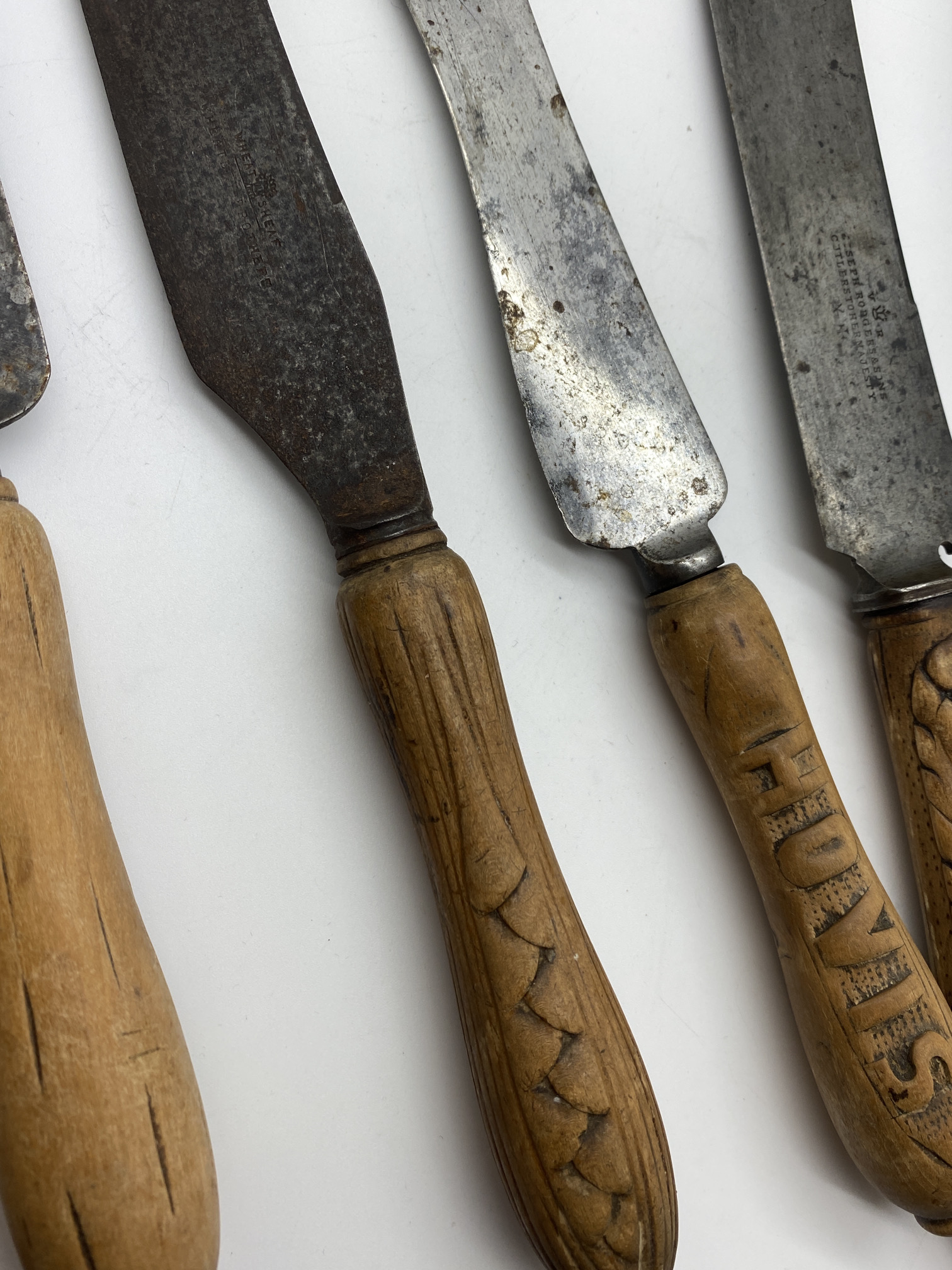 5 x ANTIQUE 1930's BREAD KNIVES INCLUDING HOVIS & BREAD - INC JOSEPH RODGERS - WHEAT SHEAF ETC - Image 10 of 14