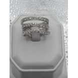 ** 1.55CT DIAMOND RING (ROUND BRILLIANT CUT DIAMONDS) SET IN WHITE GOLD