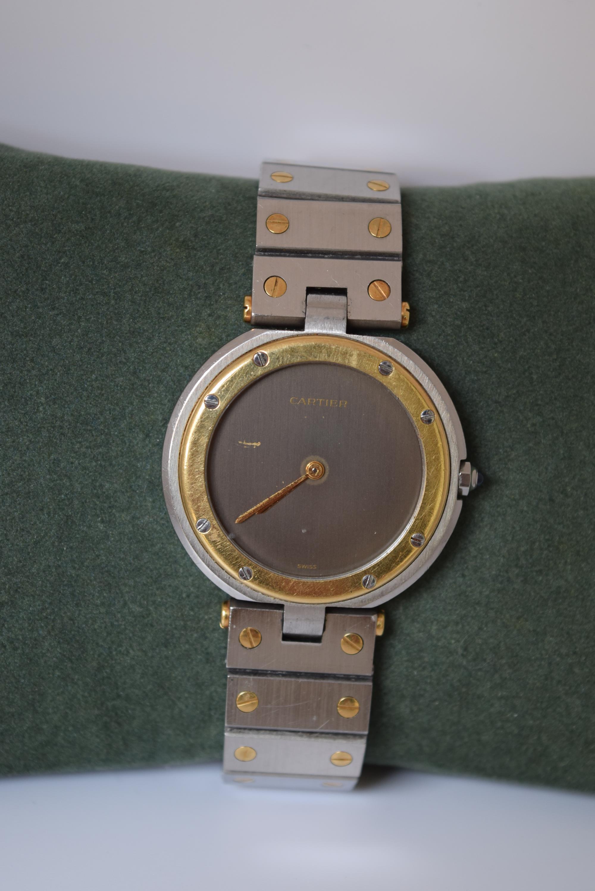 CARTIER WRIST WATCH IN STEEL AND GOLD - SIZE 32.5MM