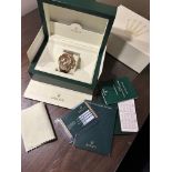 ROLEX 18K DAYTONA 116518 "LEOPARD SAFARI" - DIAMOND & SAPPHIRE SET - ORIGINAL ROLEX WARRANTY CARD