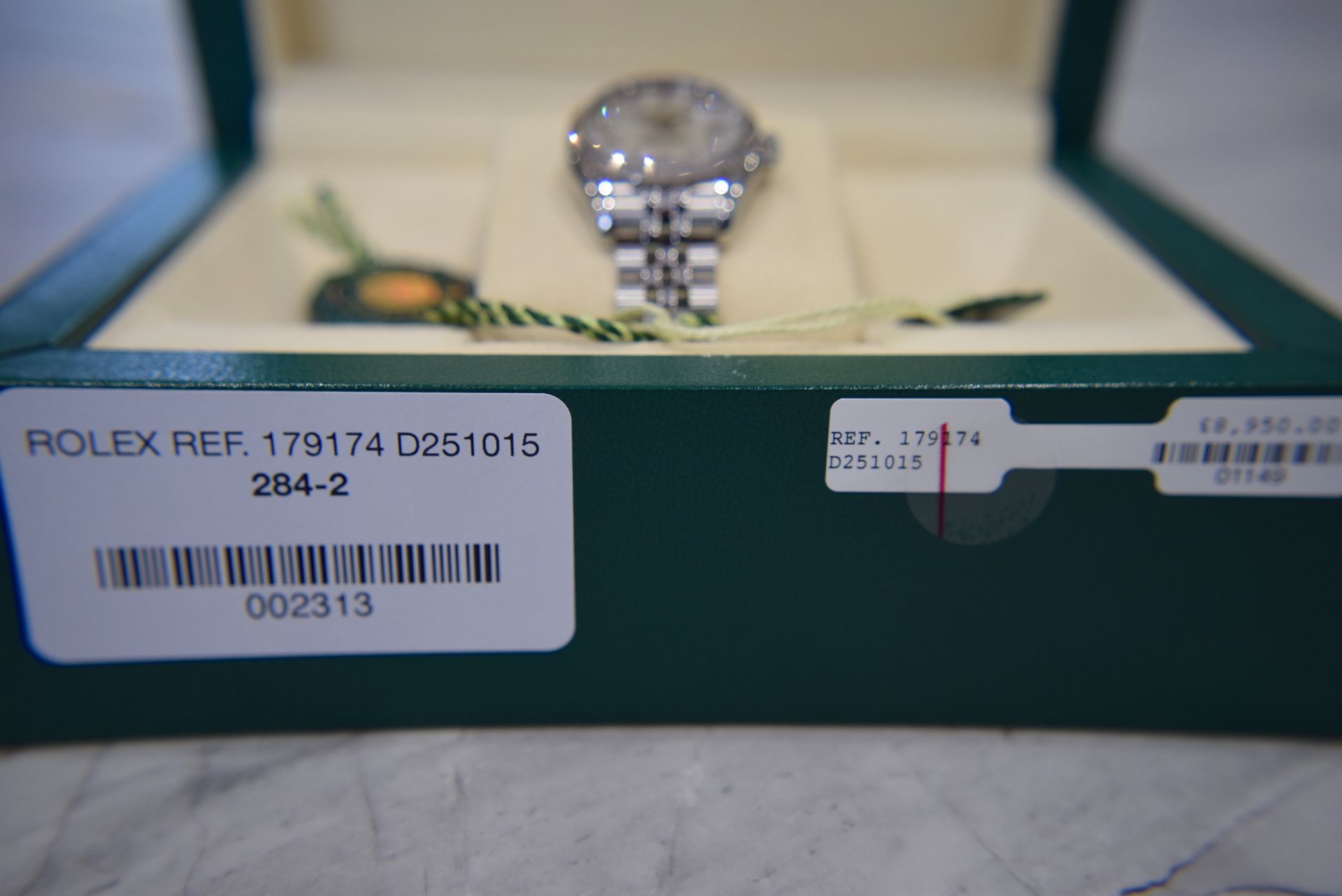 ROLEX DATEJUST REF. 179174 *FULL SET* FACTORY *RARE* WHITE/ SILVER PEARL DIAMOND DIAL - Image 36 of 41