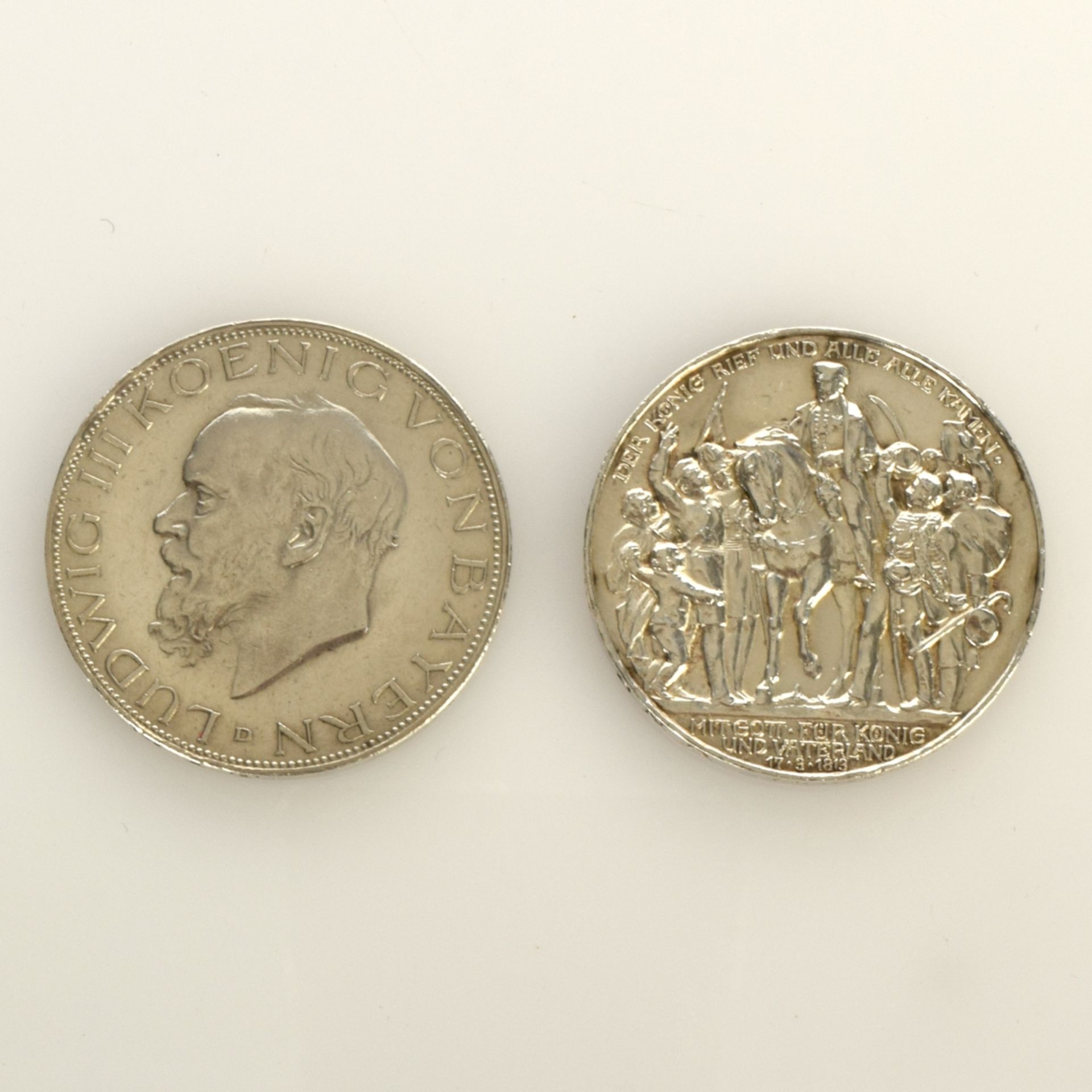 Paar 3 Mark-Münzen Preußen und Bayern - Bild 3 aus 4