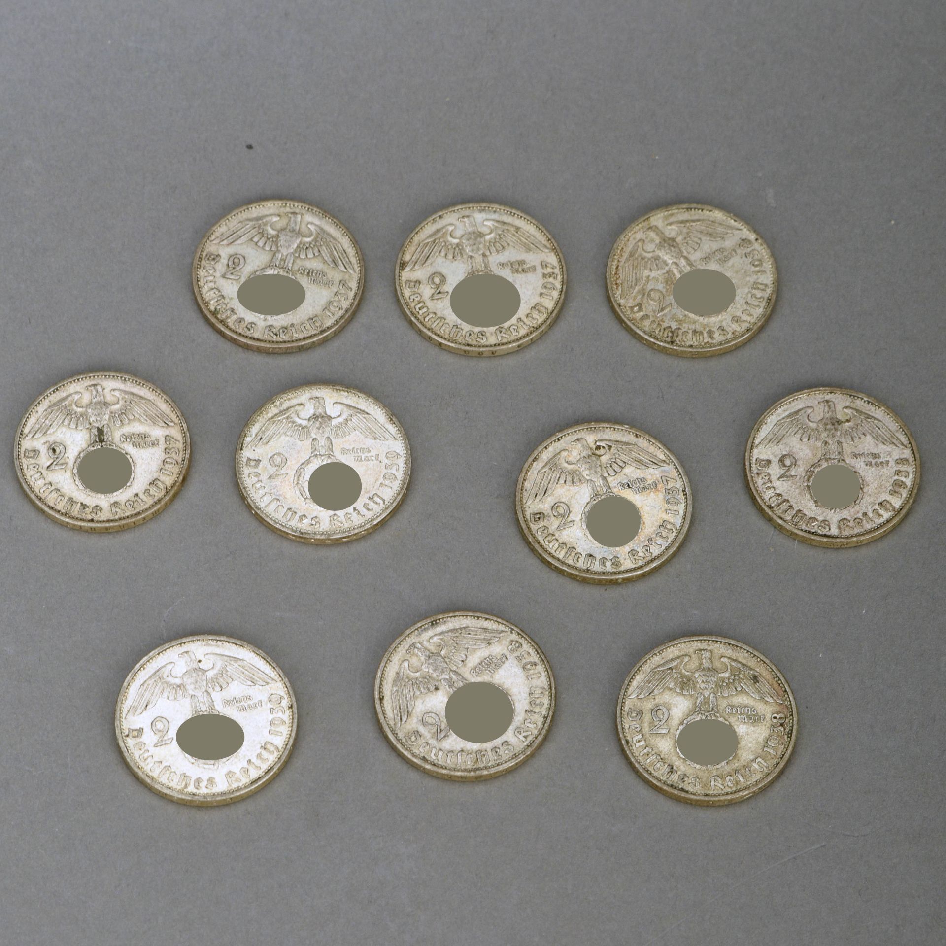 Konvolut 2 Mark-Münzen Deutsches Reich - Bild 3 aus 3