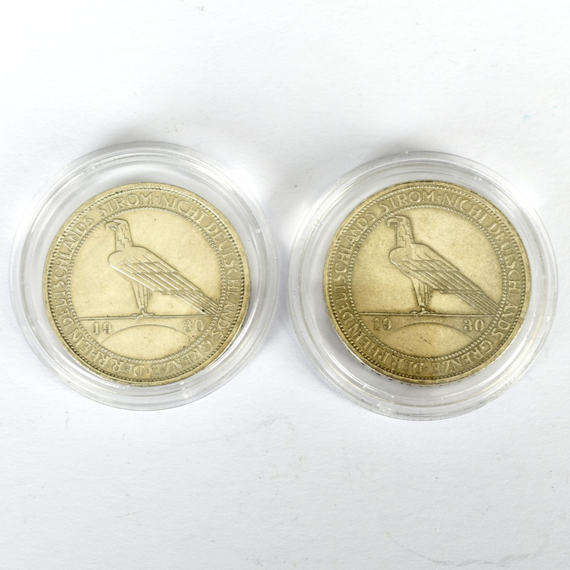 Paar 3 Mark Münzen Weimarer Republik - Bild 2 aus 3