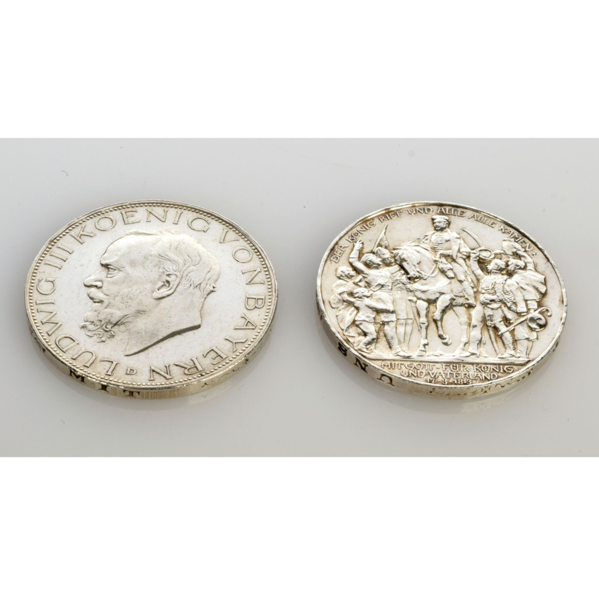 Paar 3 Mark-Münzen Preußen und Bayern - Bild 4 aus 4