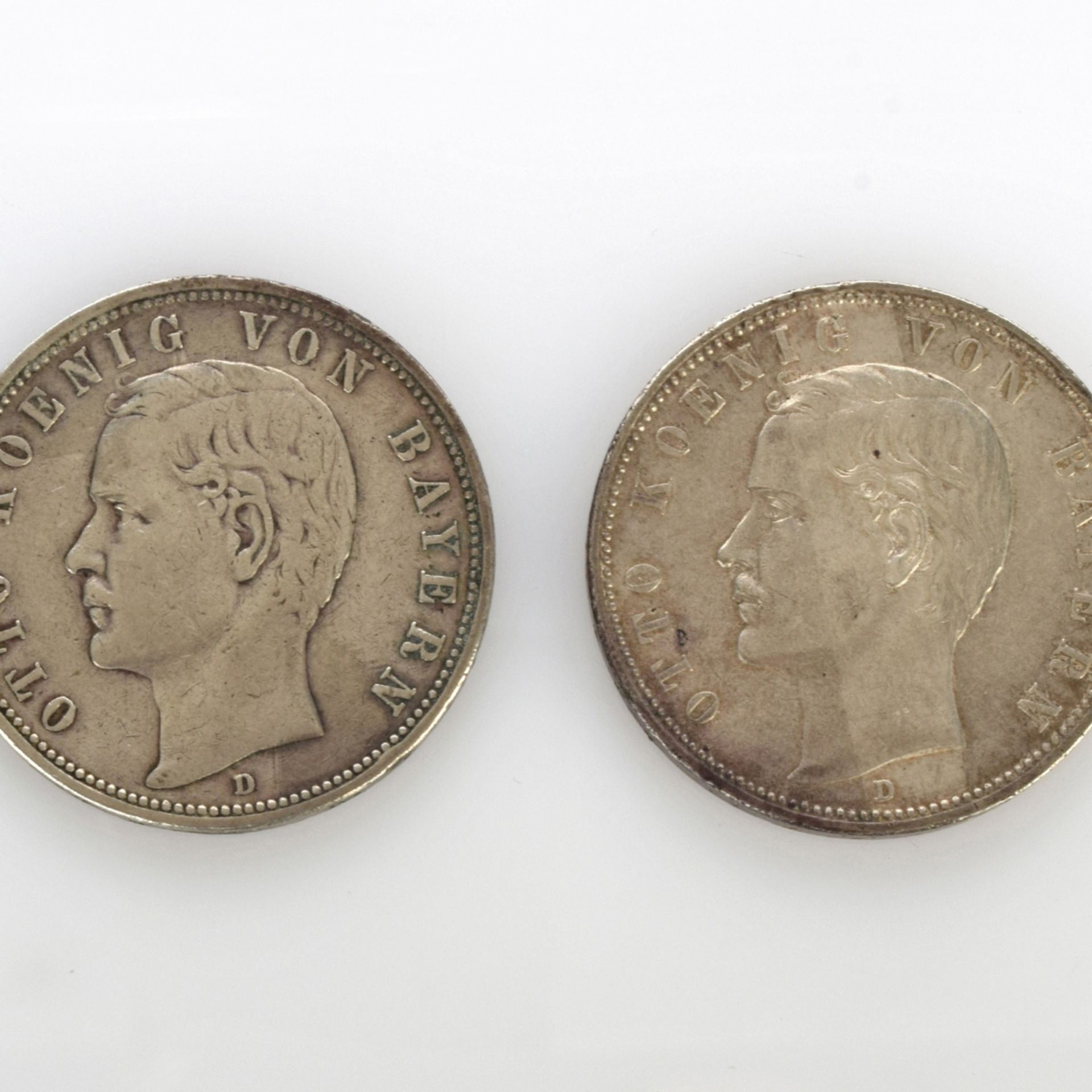 Paar 5 Mark-Münzen Bayern 