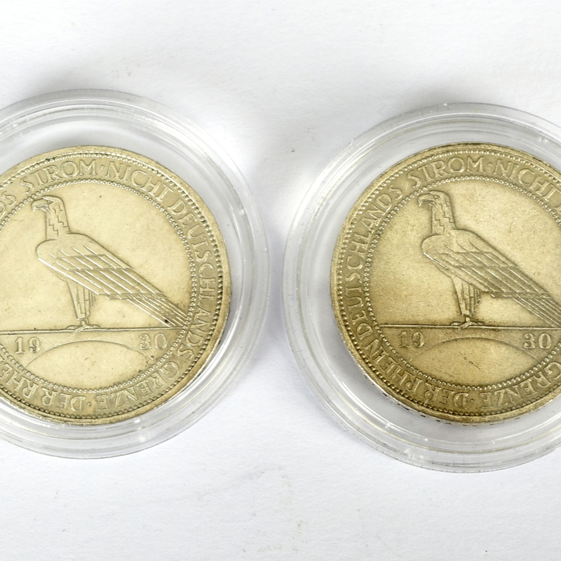 Paar 3 Mark Münzen Weimarer Republik