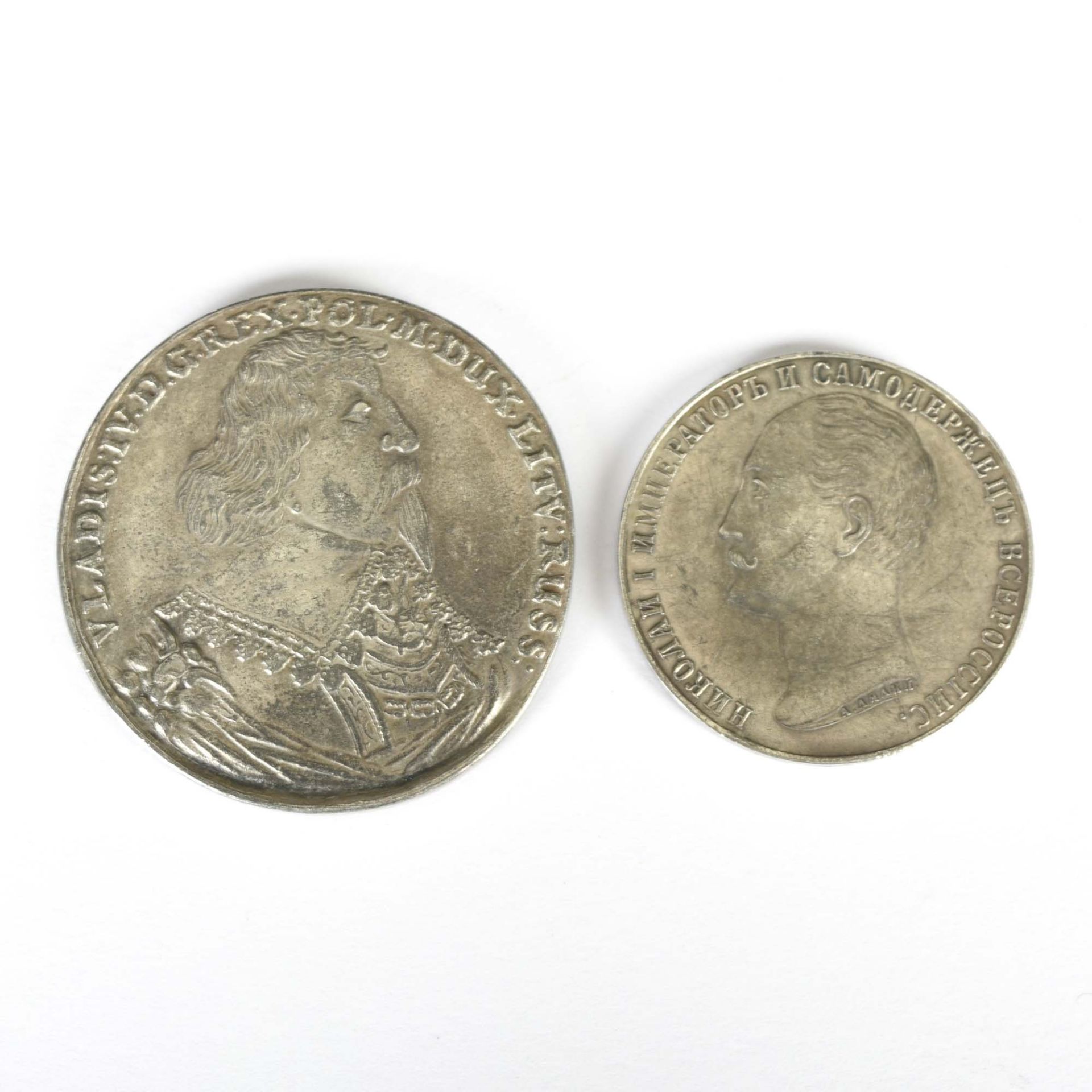 Zwei Zinnmünzen Russland und Polen - Bild 3 aus 4