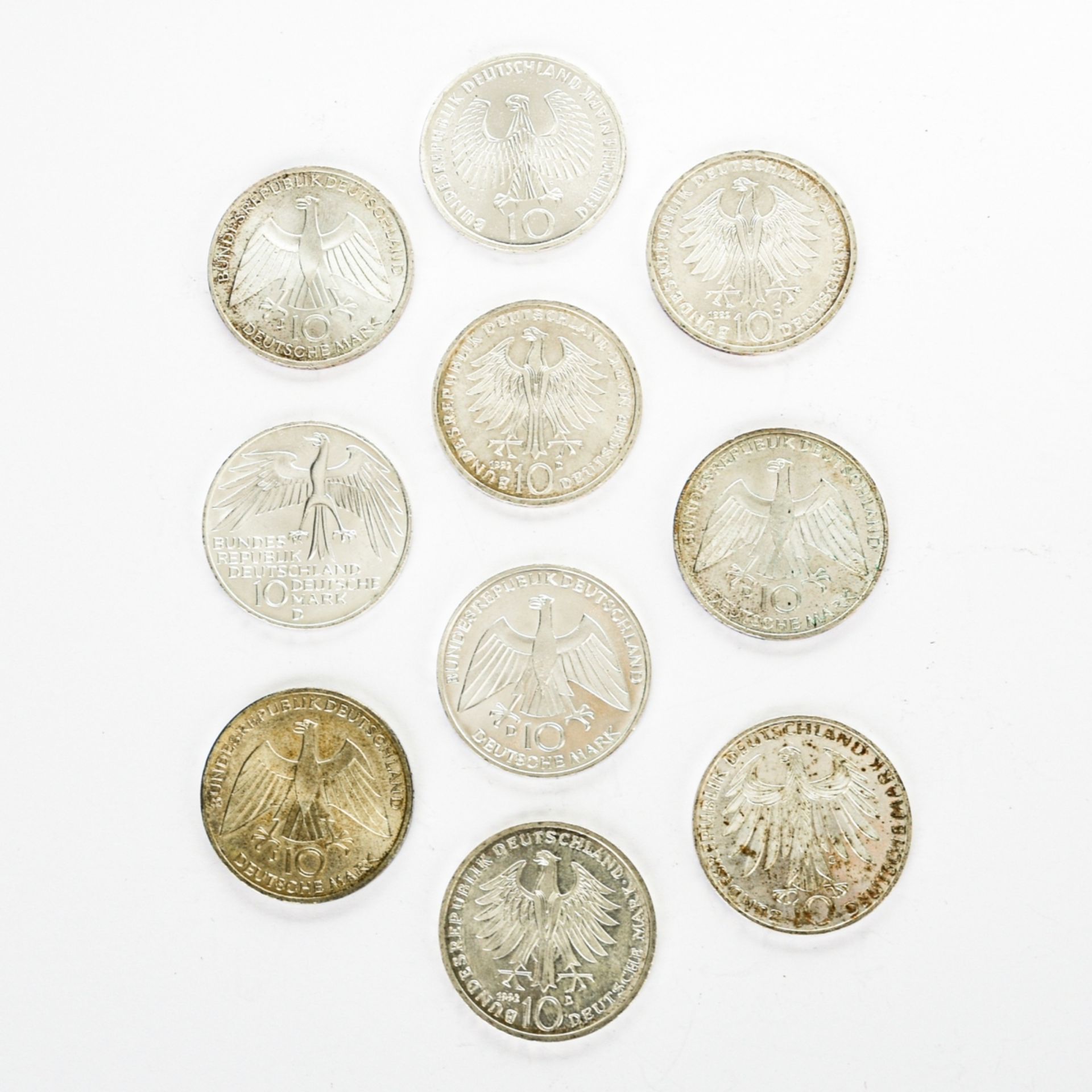 Konvolut 10 DM-Gedenkmünzen - Bild 3 aus 3