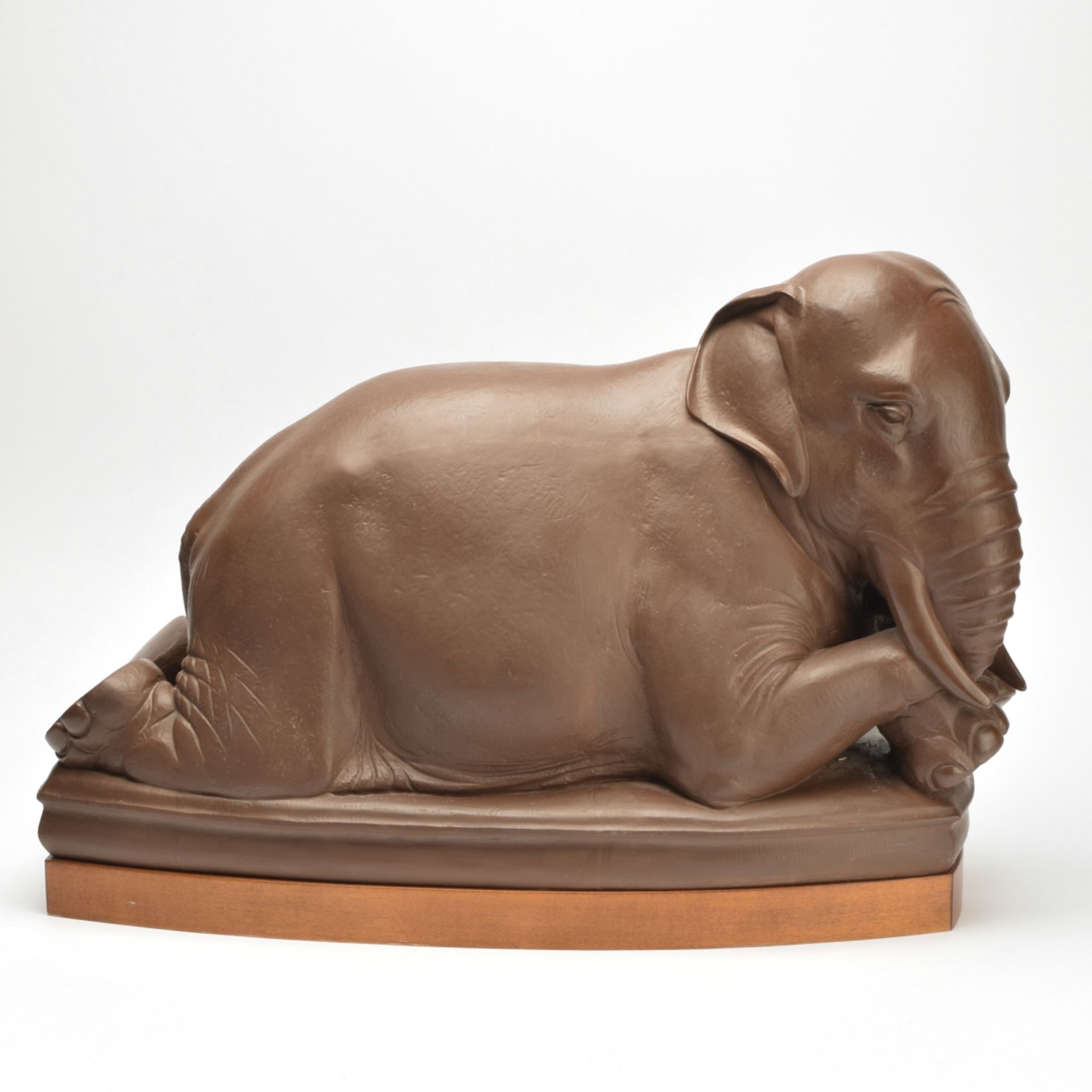 Große Böttgersteinzeug-Tierfigur Elefant - Image 8 of 11