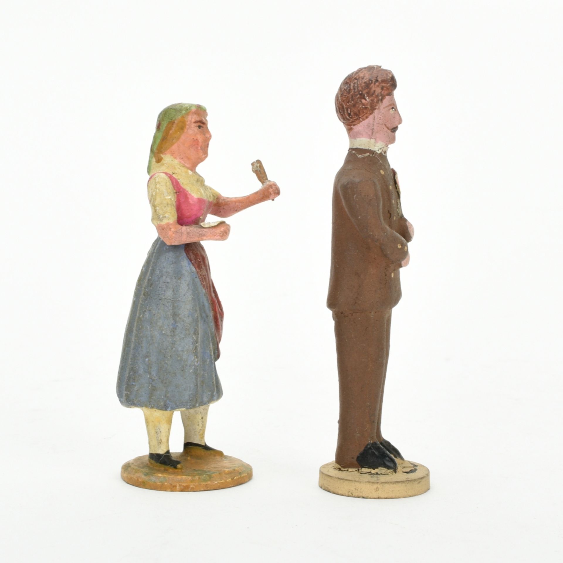 Paar erzgebirgische Aufstellfiguren - Image 3 of 6