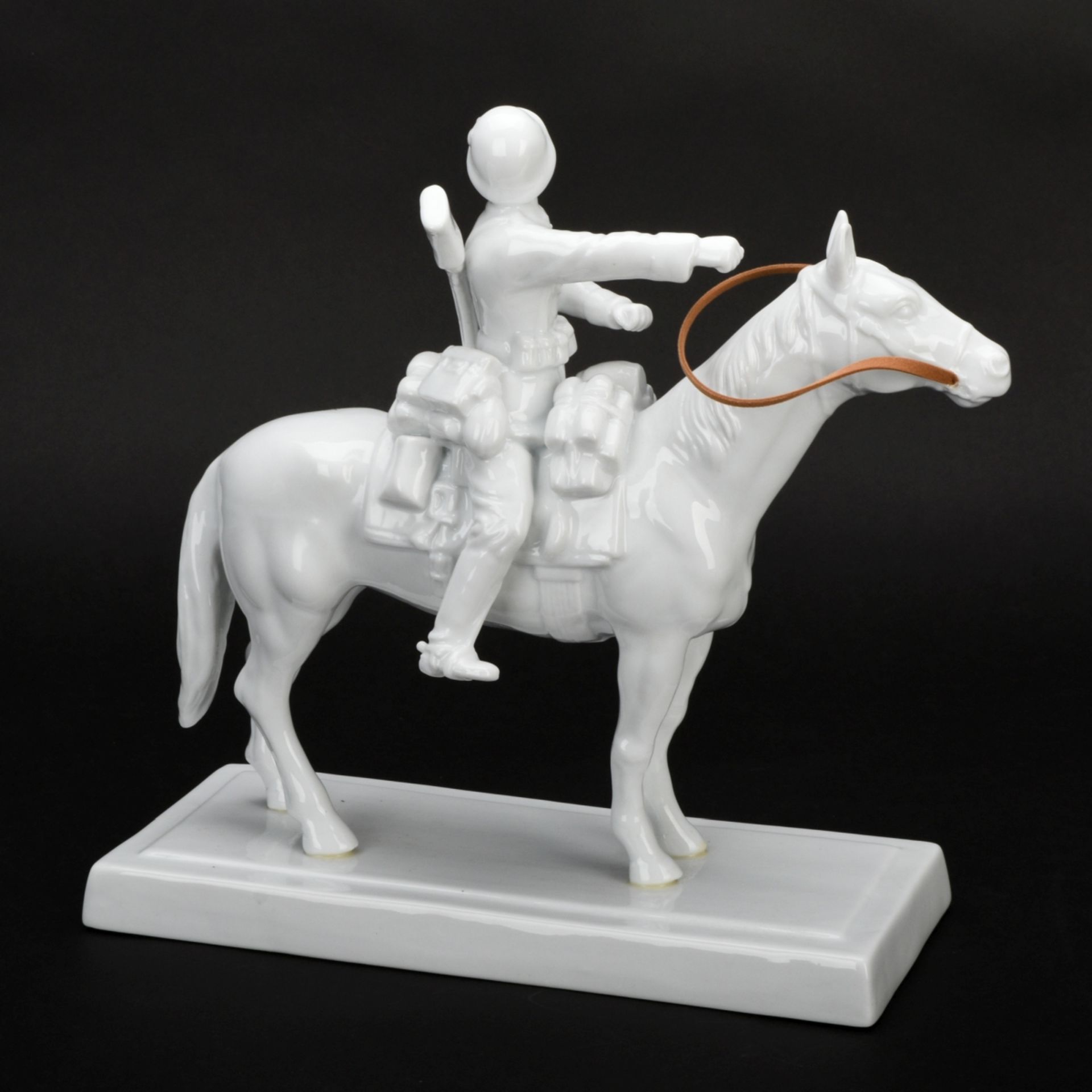 Porzellanfigur Soldat zu Pferde - Image 4 of 5