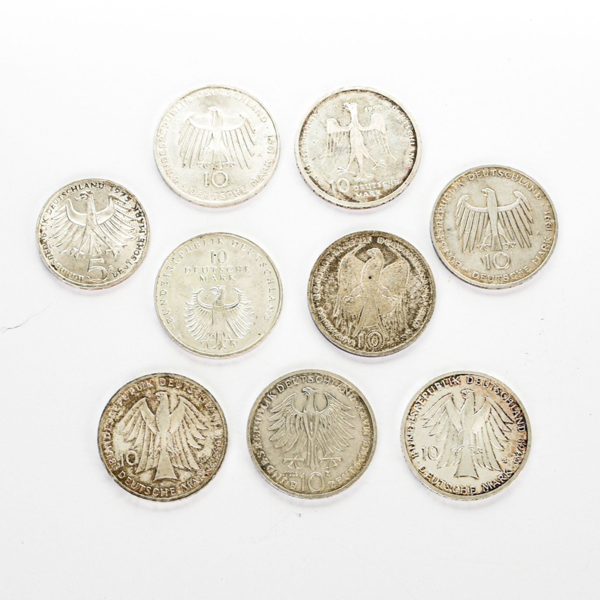 Neun DM-Münzen in Silber - Bild 3 aus 3