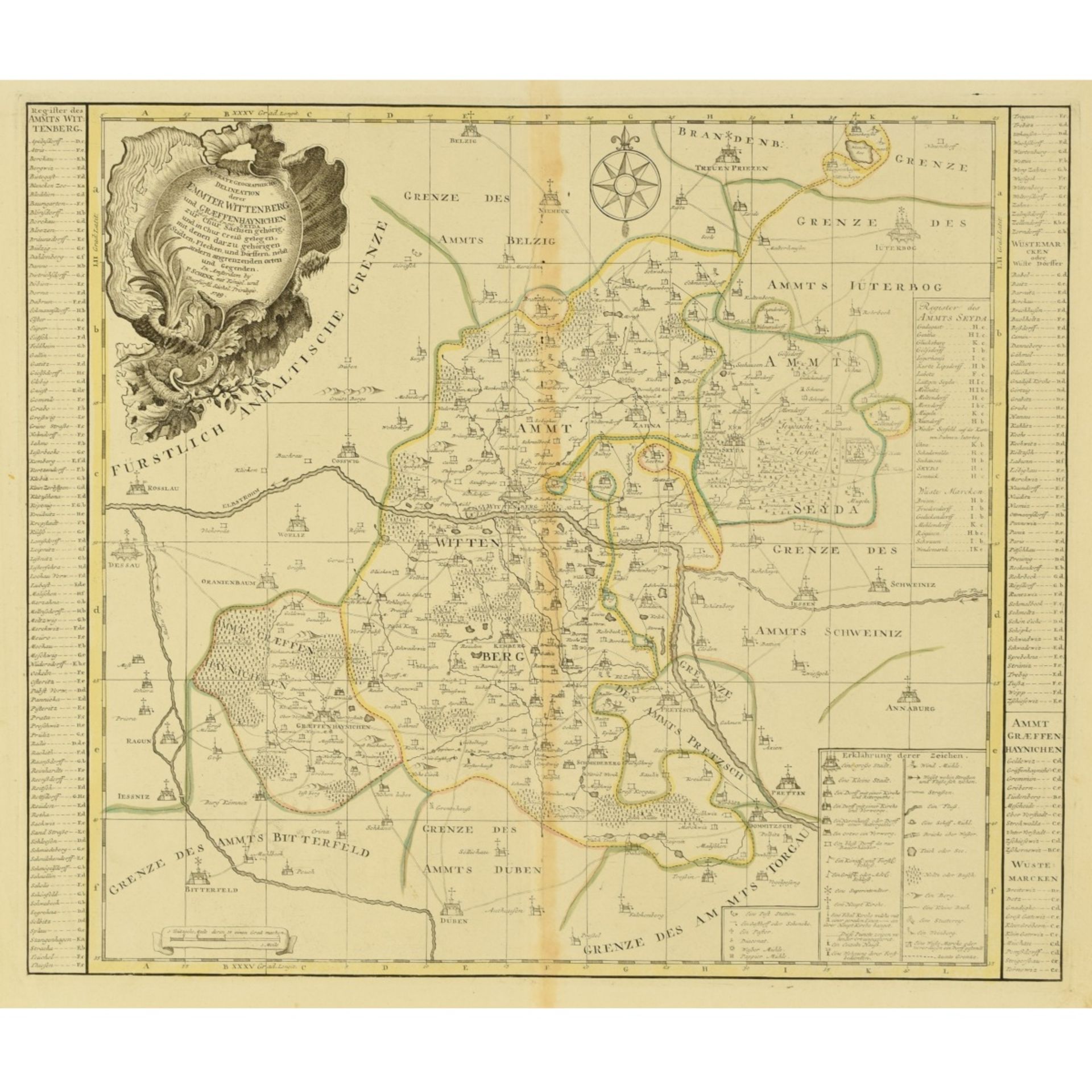Zwei historische Karten Ämter Wittenberg und Gommern - Image 4 of 5
