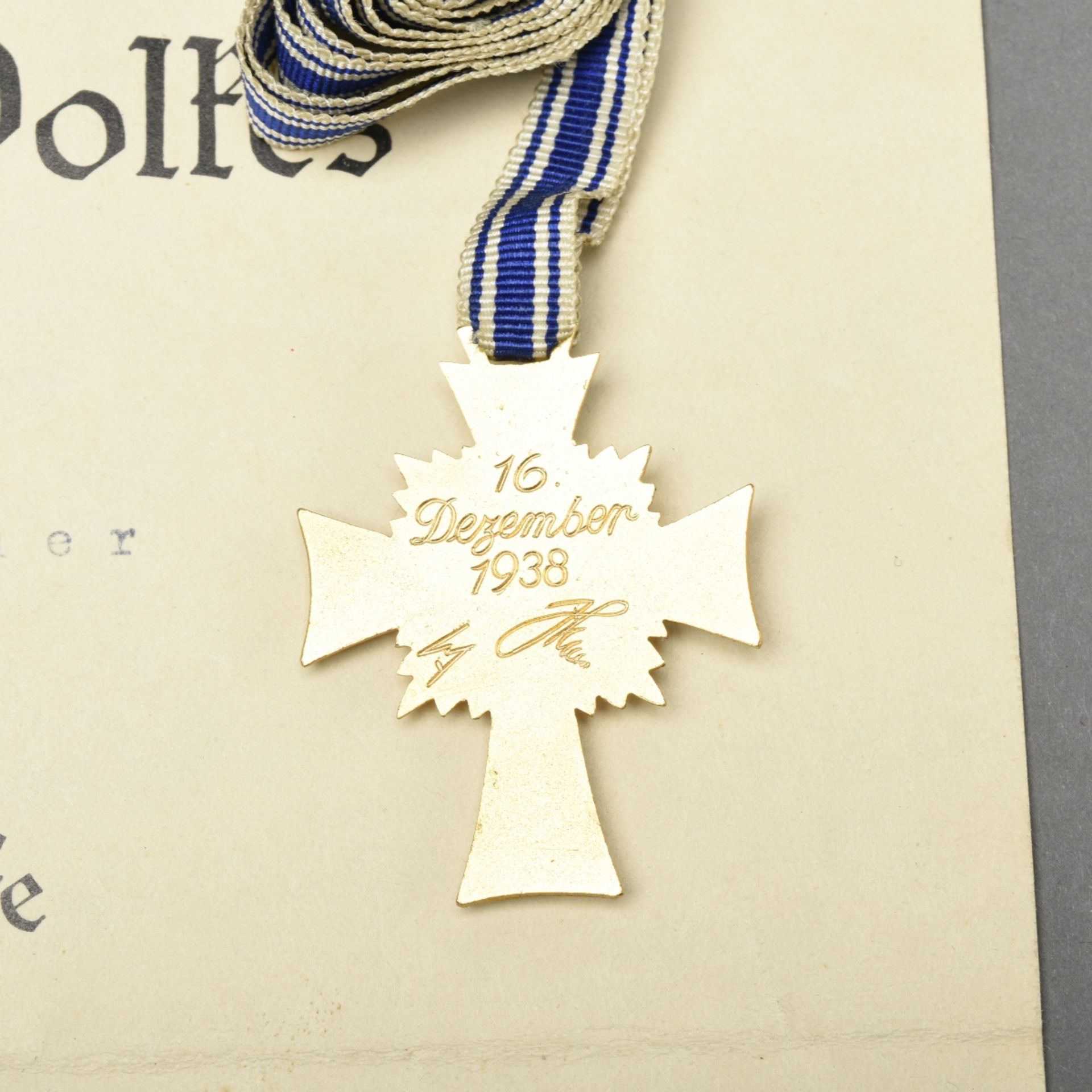 Mutterkreuz mit Verleihungsurkunde - Bild 5 aus 5