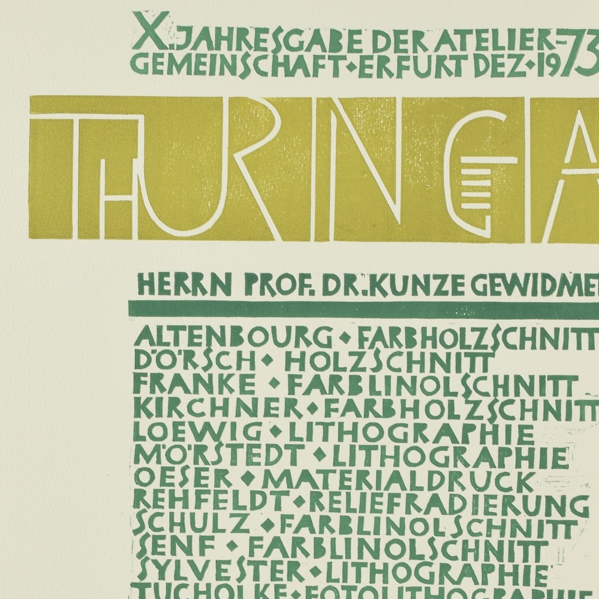 X. JAHRESGABE 1973 THURINGIA