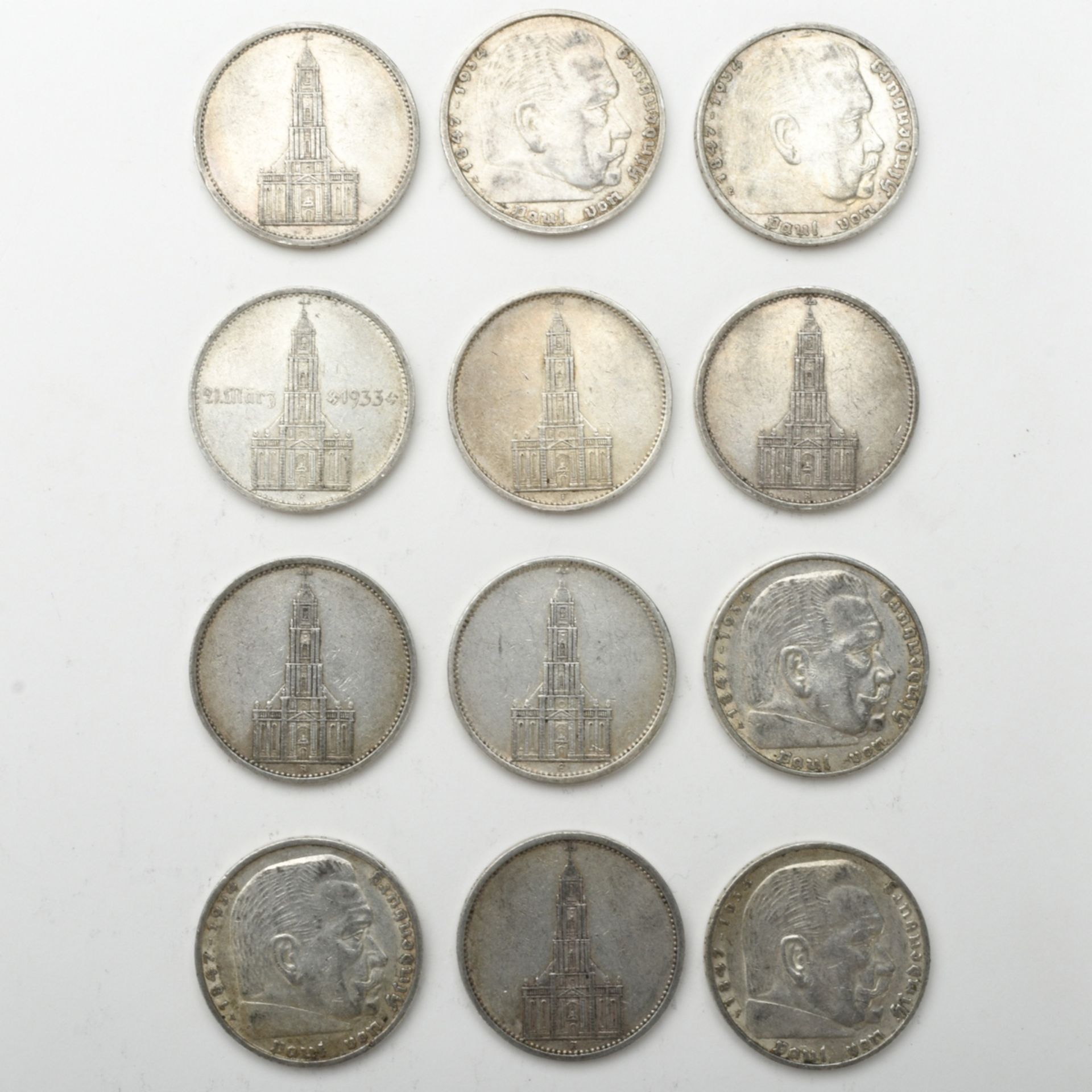 Zwölf 5-Reichsmark-Münzen - Bild 4 aus 4