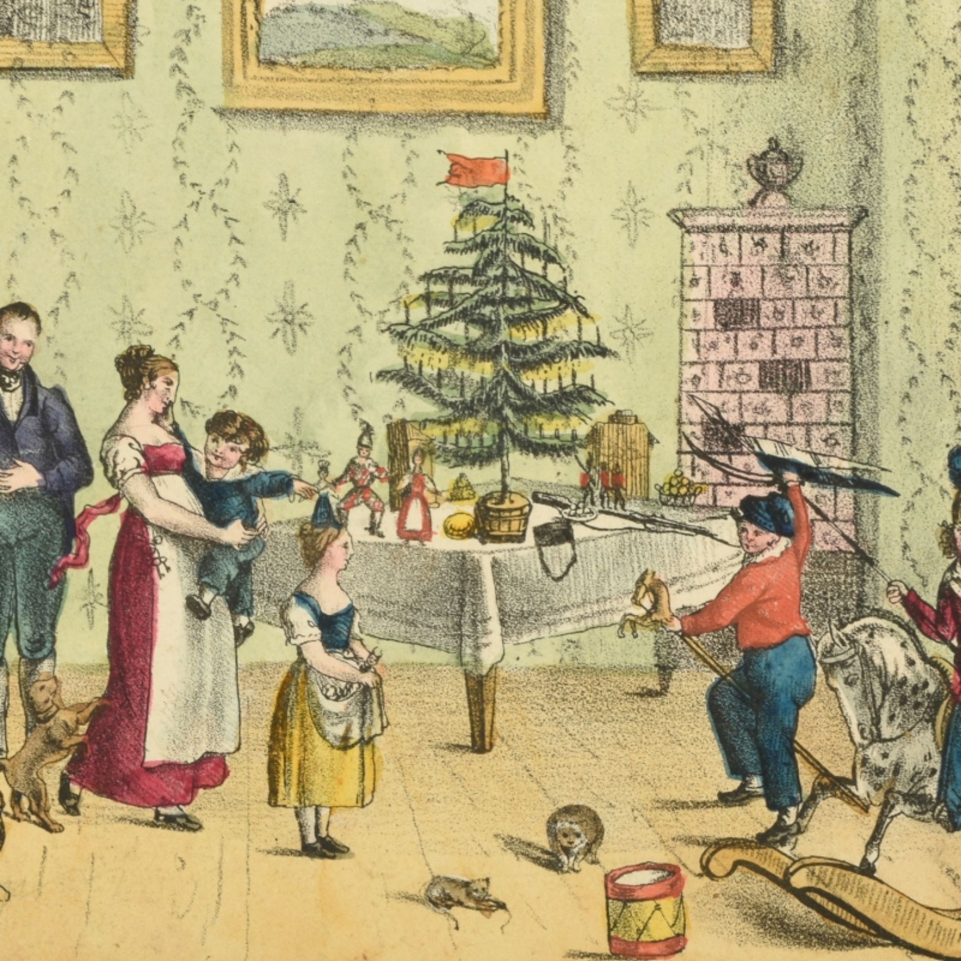 Biedermeier-Weihnachtsdarstellung